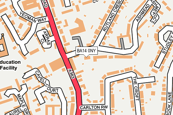 BA14 0NY map - OS OpenMap – Local (Ordnance Survey)