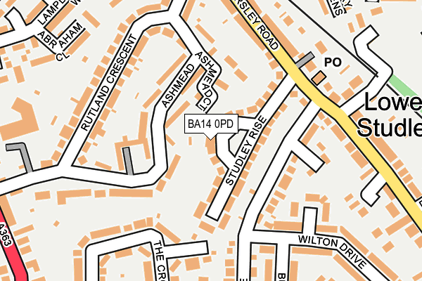 BA14 0PD map - OS OpenMap – Local (Ordnance Survey)