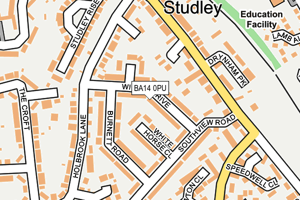 BA14 0PU map - OS OpenMap – Local (Ordnance Survey)