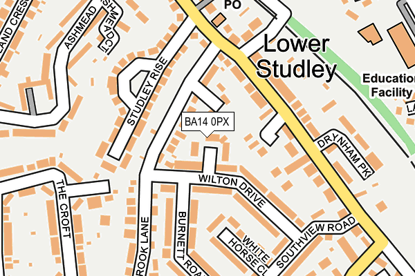 BA14 0PX map - OS OpenMap – Local (Ordnance Survey)