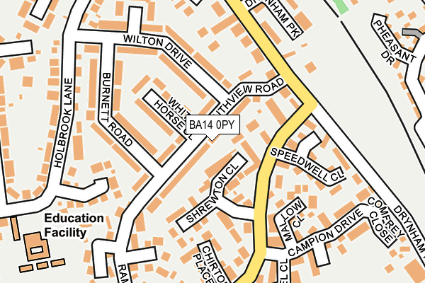 BA14 0PY map - OS OpenMap – Local (Ordnance Survey)