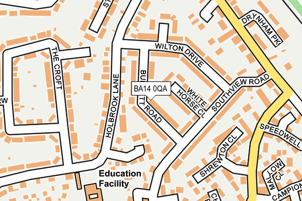 BA14 0QA map - OS OpenMap – Local (Ordnance Survey)