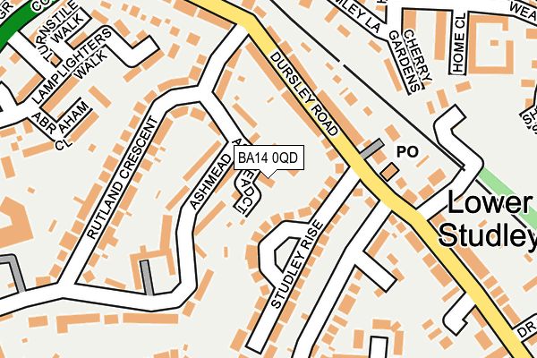 BA14 0QD map - OS OpenMap – Local (Ordnance Survey)