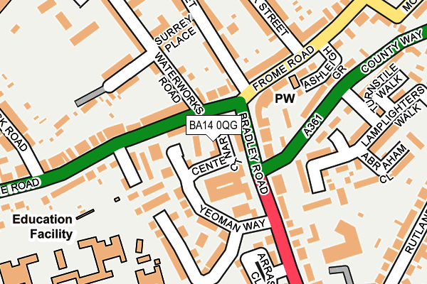 BA14 0QG map - OS OpenMap – Local (Ordnance Survey)