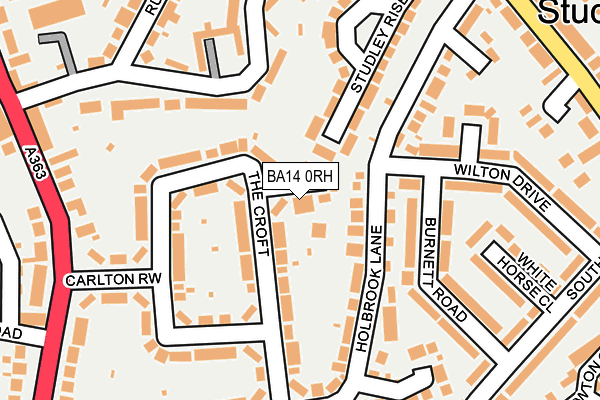 BA14 0RH map - OS OpenMap – Local (Ordnance Survey)