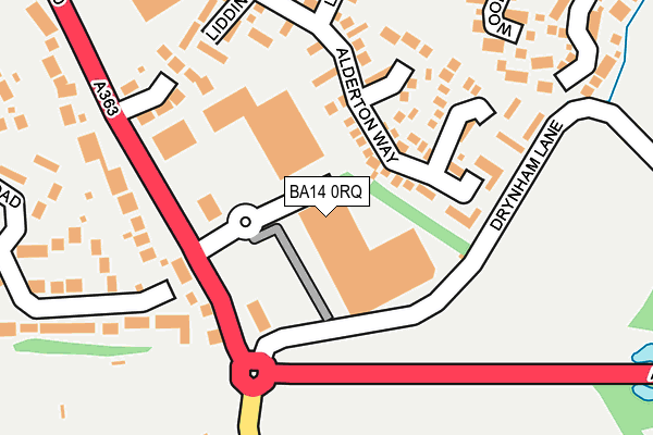 BA14 0RQ map - OS OpenMap – Local (Ordnance Survey)