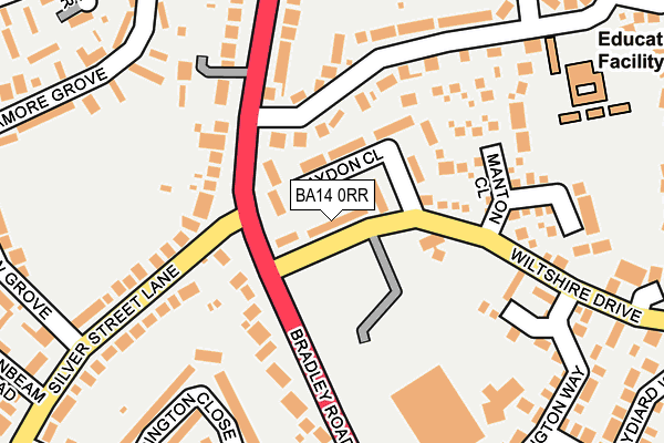 BA14 0RR map - OS OpenMap – Local (Ordnance Survey)