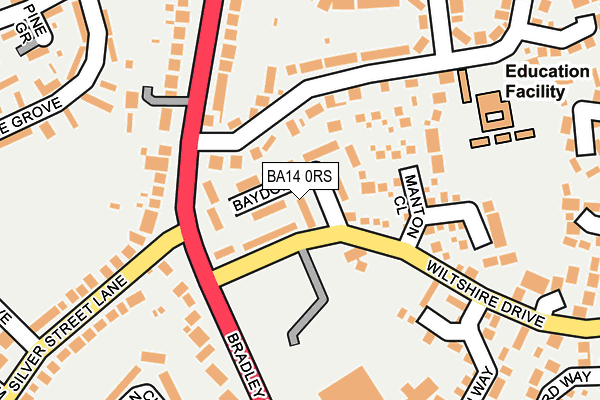 BA14 0RS map - OS OpenMap – Local (Ordnance Survey)