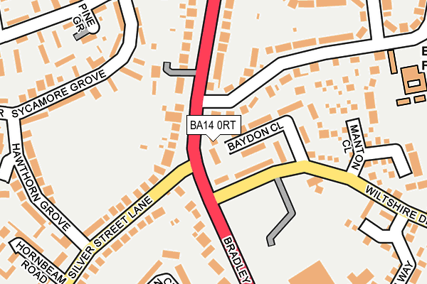 BA14 0RT map - OS OpenMap – Local (Ordnance Survey)