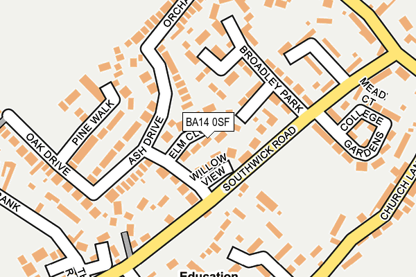 BA14 0SF map - OS OpenMap – Local (Ordnance Survey)