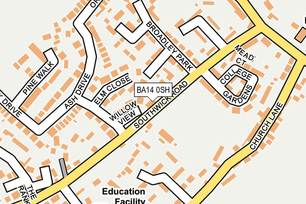 BA14 0SH map - OS OpenMap – Local (Ordnance Survey)