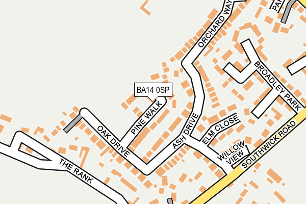 BA14 0SP map - OS OpenMap – Local (Ordnance Survey)