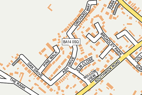 BA14 0SQ map - OS OpenMap – Local (Ordnance Survey)