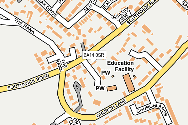 BA14 0SR map - OS OpenMap – Local (Ordnance Survey)