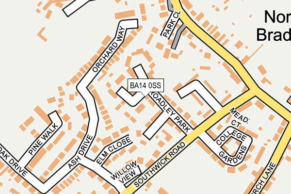 BA14 0SS map - OS OpenMap – Local (Ordnance Survey)