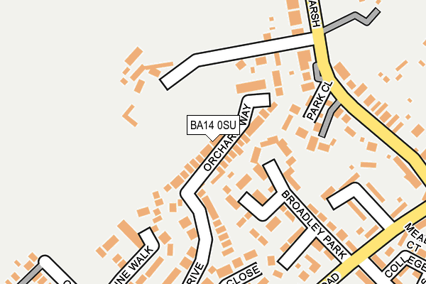 BA14 0SU map - OS OpenMap – Local (Ordnance Survey)