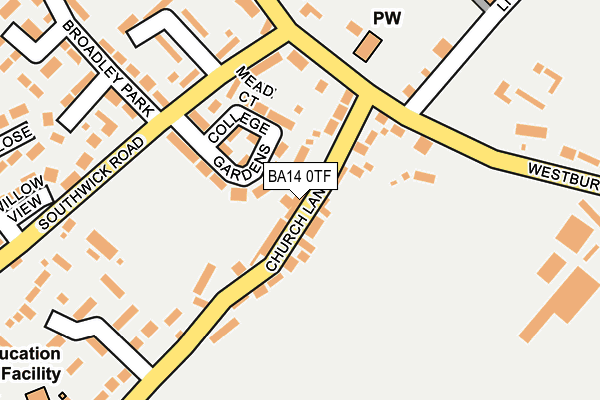 BA14 0TF map - OS OpenMap – Local (Ordnance Survey)