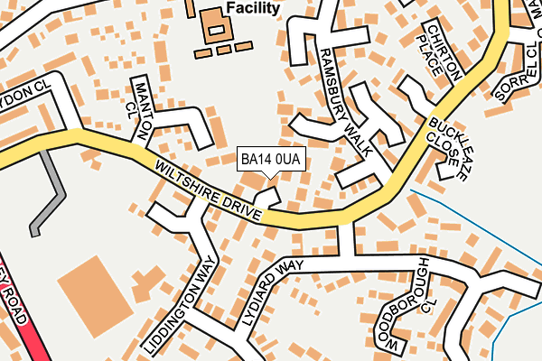 BA14 0UA map - OS OpenMap – Local (Ordnance Survey)