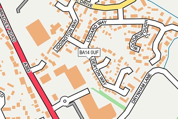 BA14 0UF map - OS OpenMap – Local (Ordnance Survey)