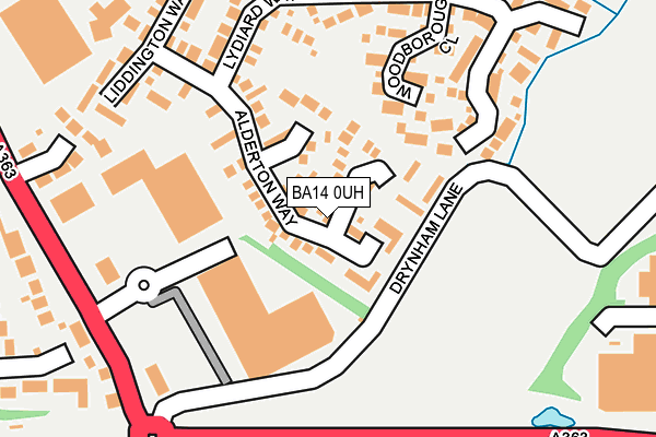 BA14 0UH map - OS OpenMap – Local (Ordnance Survey)