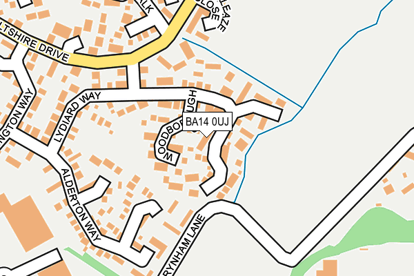 BA14 0UJ map - OS OpenMap – Local (Ordnance Survey)
