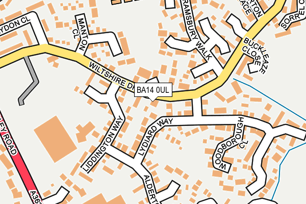 BA14 0UL map - OS OpenMap – Local (Ordnance Survey)