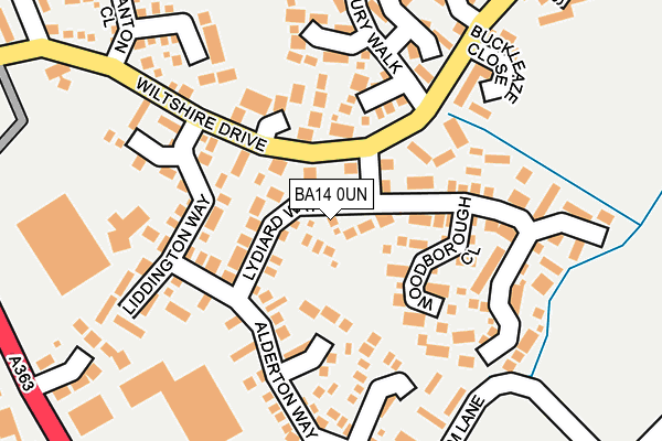 BA14 0UN map - OS OpenMap – Local (Ordnance Survey)