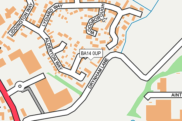 BA14 0UP map - OS OpenMap – Local (Ordnance Survey)