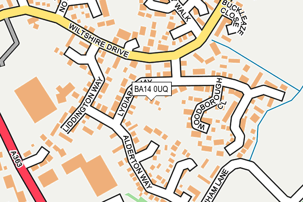 BA14 0UQ map - OS OpenMap – Local (Ordnance Survey)