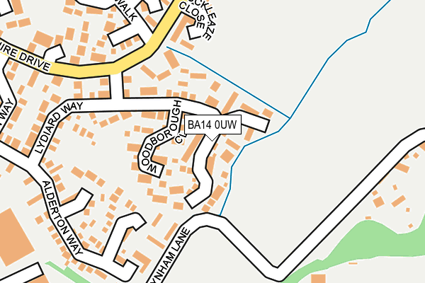 BA14 0UW map - OS OpenMap – Local (Ordnance Survey)
