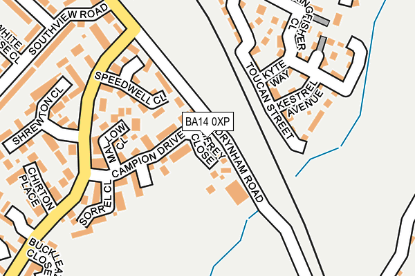 BA14 0XP map - OS OpenMap – Local (Ordnance Survey)