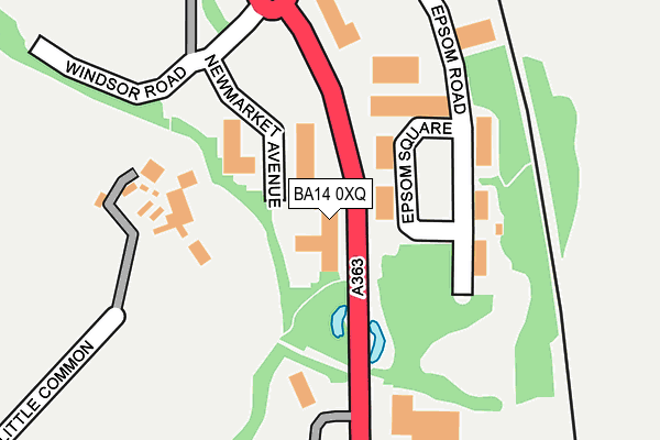 BA14 0XQ map - OS OpenMap – Local (Ordnance Survey)