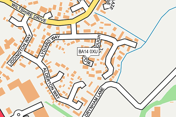 BA14 0XU map - OS OpenMap – Local (Ordnance Survey)