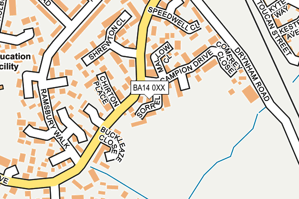 BA14 0XX map - OS OpenMap – Local (Ordnance Survey)