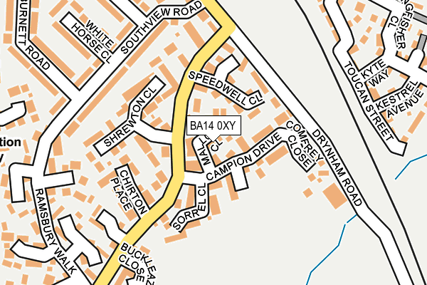 BA14 0XY map - OS OpenMap – Local (Ordnance Survey)