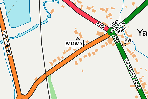 BA14 6AD map - OS OpenMap – Local (Ordnance Survey)