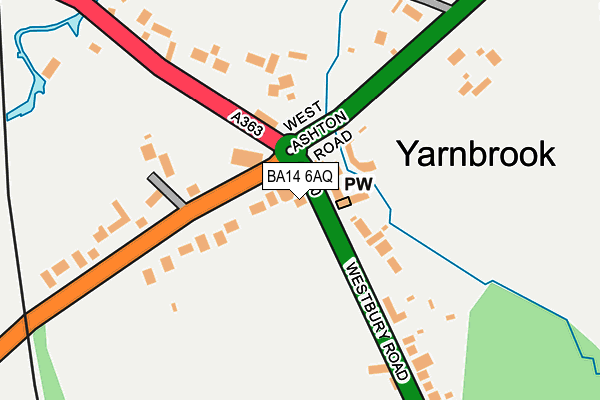 BA14 6AQ map - OS OpenMap – Local (Ordnance Survey)