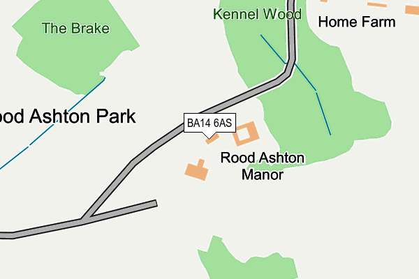 BA14 6AS map - OS OpenMap – Local (Ordnance Survey)