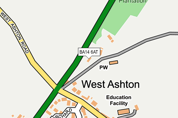 BA14 6AT map - OS OpenMap – Local (Ordnance Survey)