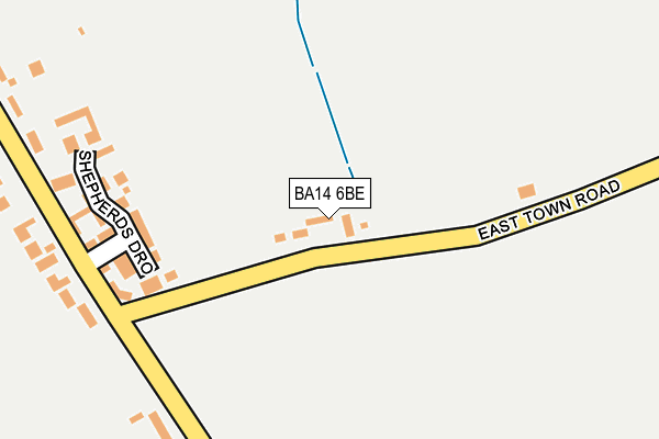 BA14 6BE map - OS OpenMap – Local (Ordnance Survey)