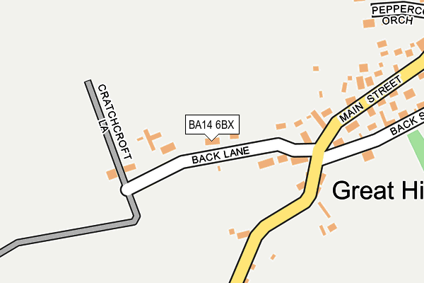 BA14 6BX map - OS OpenMap – Local (Ordnance Survey)