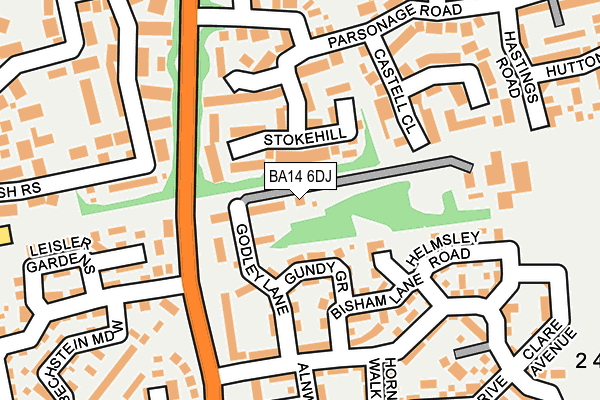 BA14 6DJ map - OS OpenMap – Local (Ordnance Survey)