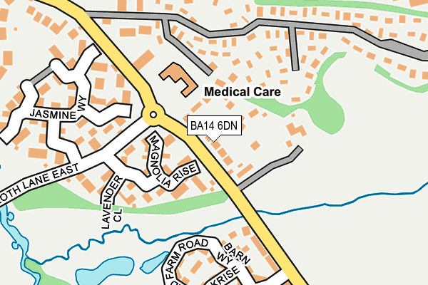 BA14 6DN map - OS OpenMap – Local (Ordnance Survey)