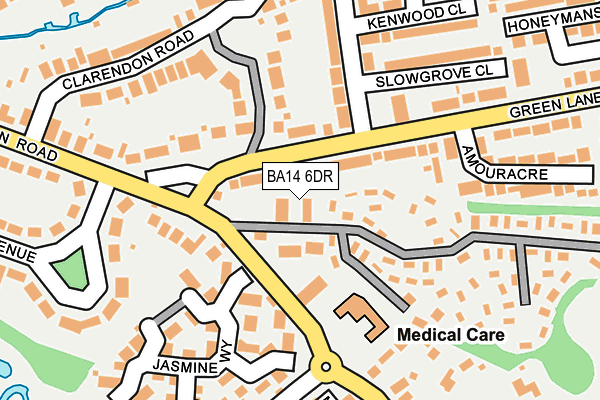 BA14 6DR map - OS OpenMap – Local (Ordnance Survey)