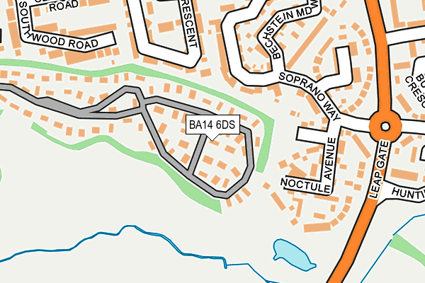 BA14 6DS map - OS OpenMap – Local (Ordnance Survey)