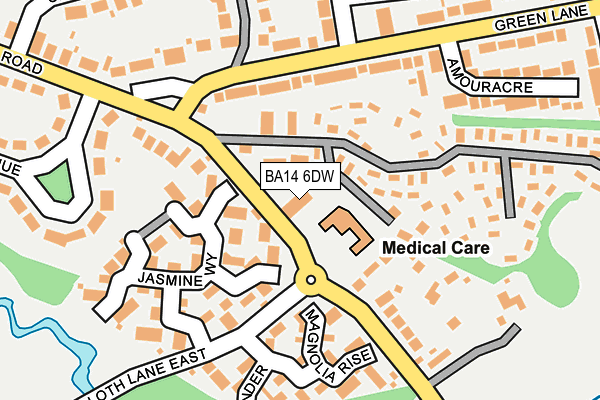 BA14 6DW map - OS OpenMap – Local (Ordnance Survey)