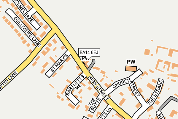 BA14 6EJ map - OS OpenMap – Local (Ordnance Survey)