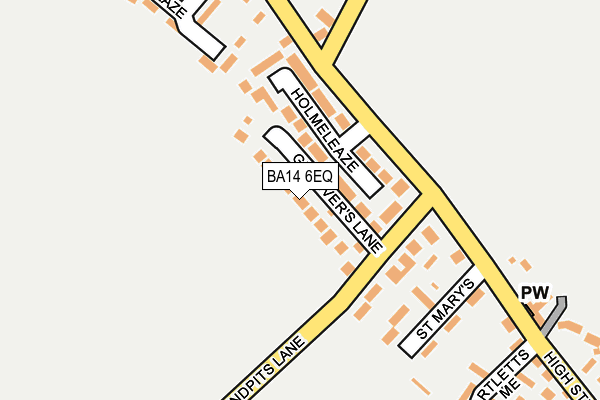 BA14 6EQ map - OS OpenMap – Local (Ordnance Survey)