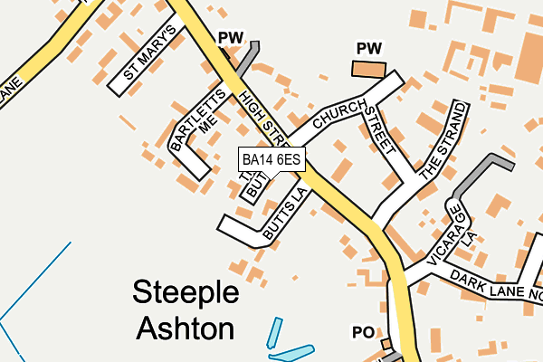 BA14 6ES map - OS OpenMap – Local (Ordnance Survey)