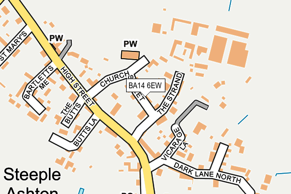 BA14 6EW map - OS OpenMap – Local (Ordnance Survey)